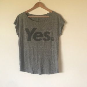 Sol Angeles tri-blend asymmetrical hem pocket tee